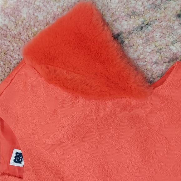 Janie and Jack Coral Brocade Dress - Picture 2 of 7